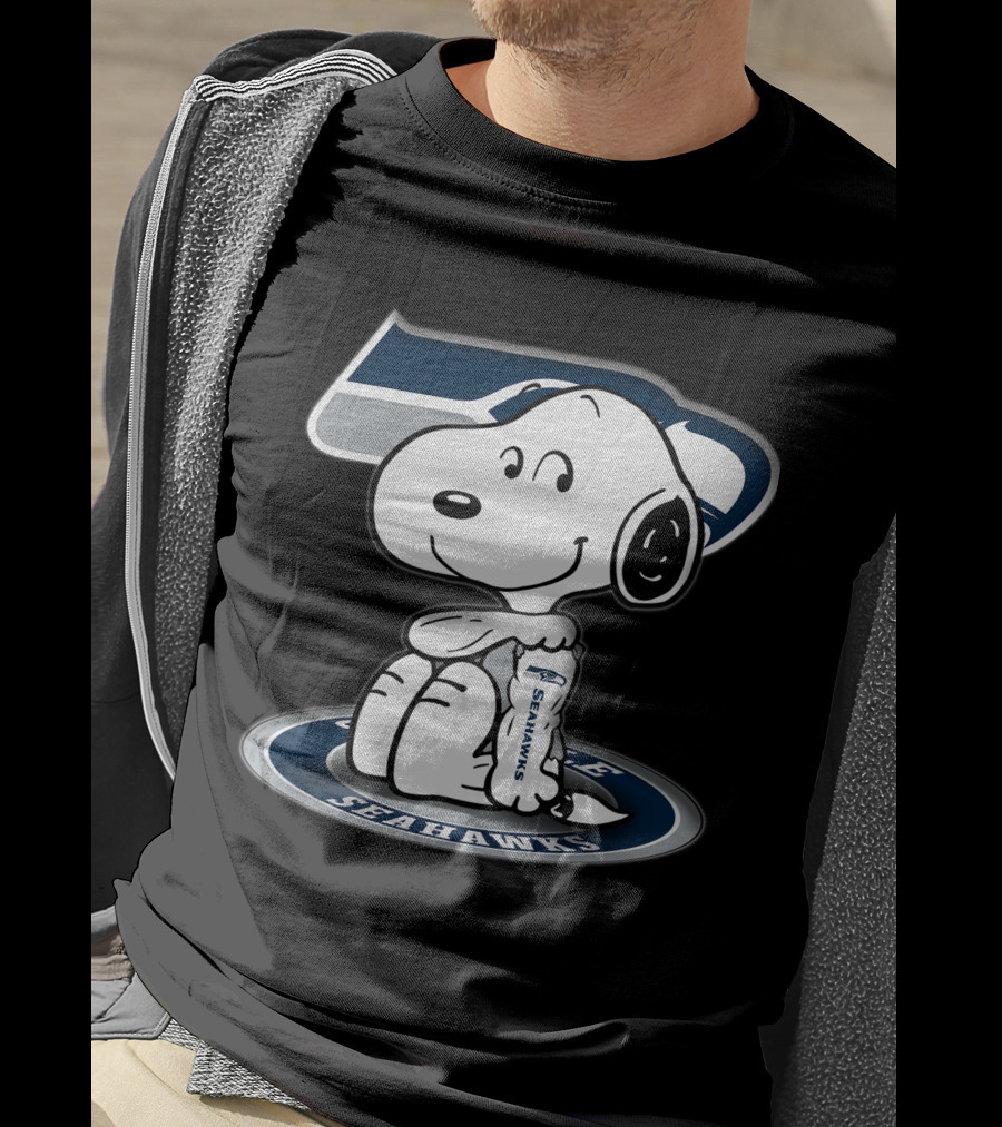 Snoopy Hugging Seattle Seahawks T-Shirt