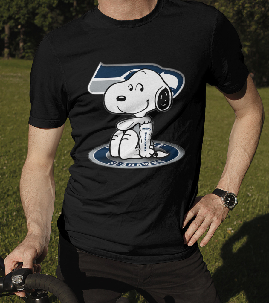 Snoopy Hugging Seattle Seahawks T-Shirt