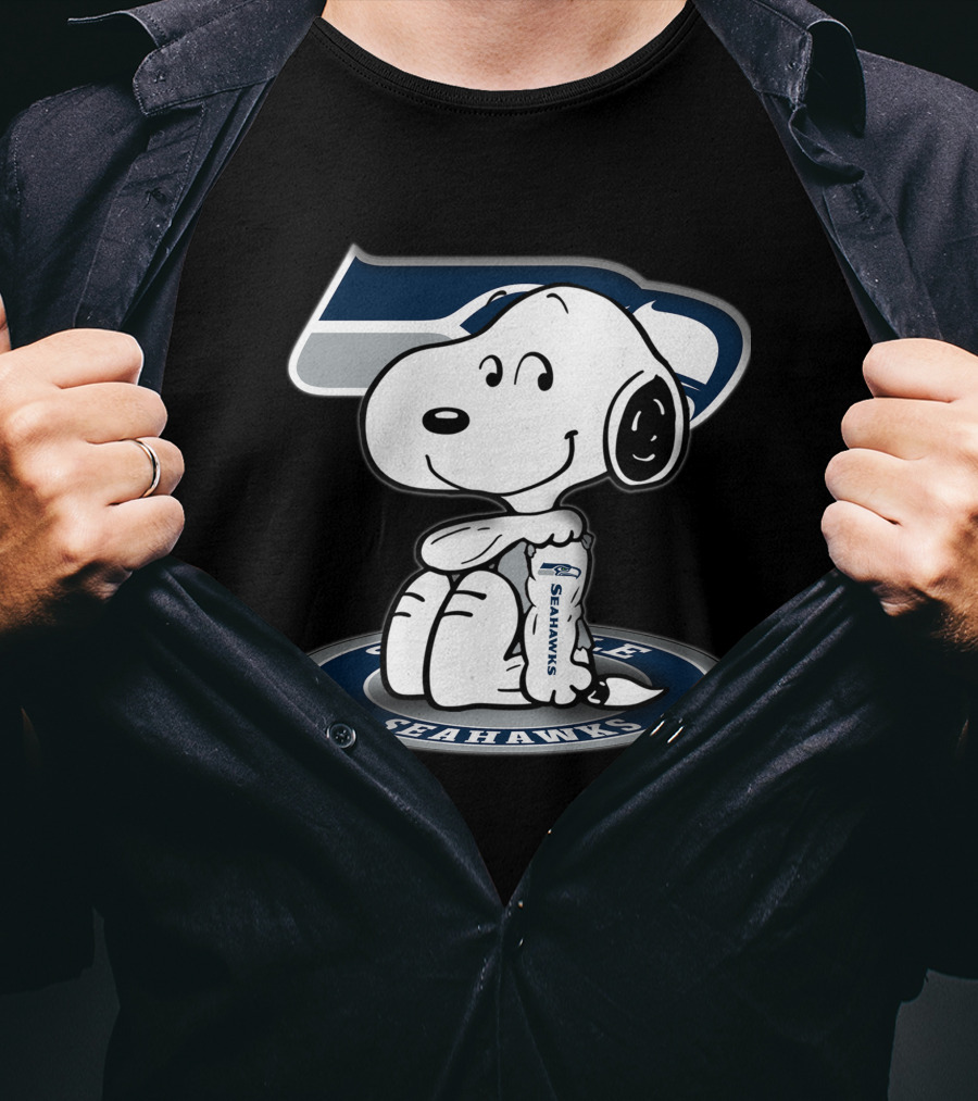 Snoopy Hugging Seattle Seahawks T-Shirt