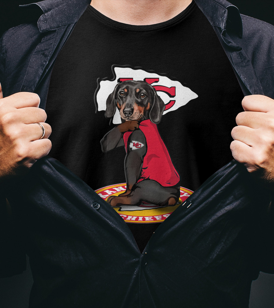 Kansas City Chiefs Dachshund Nfl Fan Gear T-Shirt
