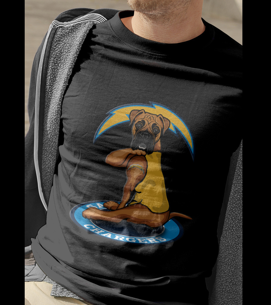 Los Angeles Chargers Dog Football Team Mascot T-Shirt