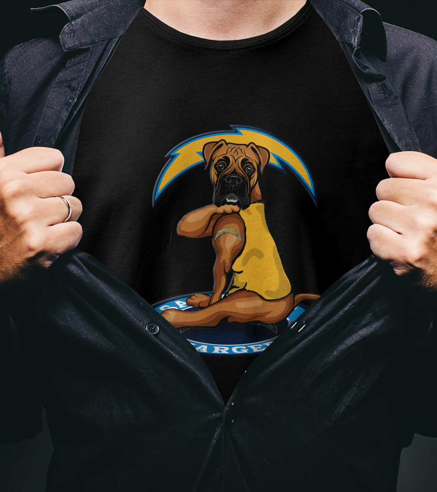 Los Angeles Chargers Dog Football Team Mascot T-Shirt