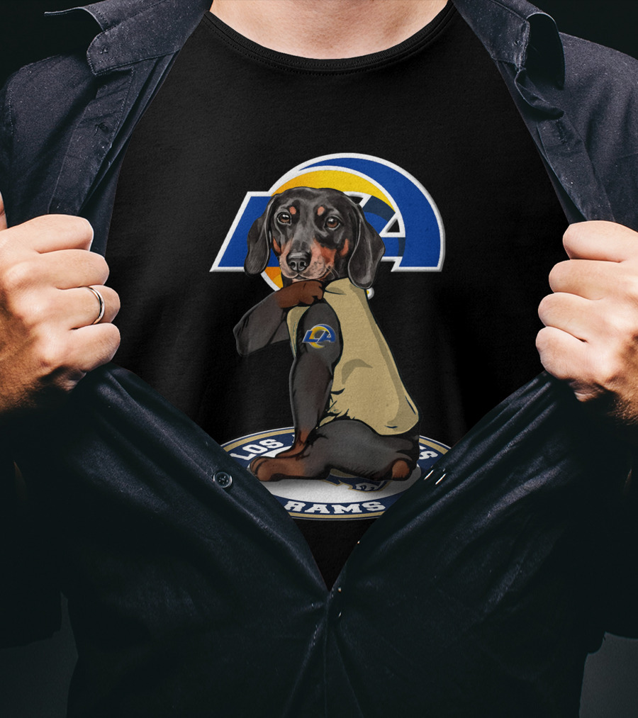 Los Angeles Rams Dachshund Dog T-Shirt