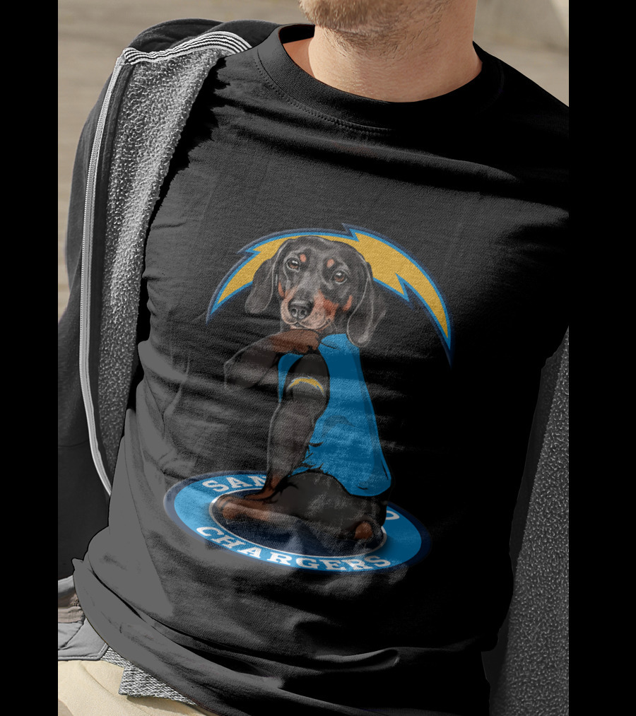 San Diego Chargers Dachshund Dog T-Shirt