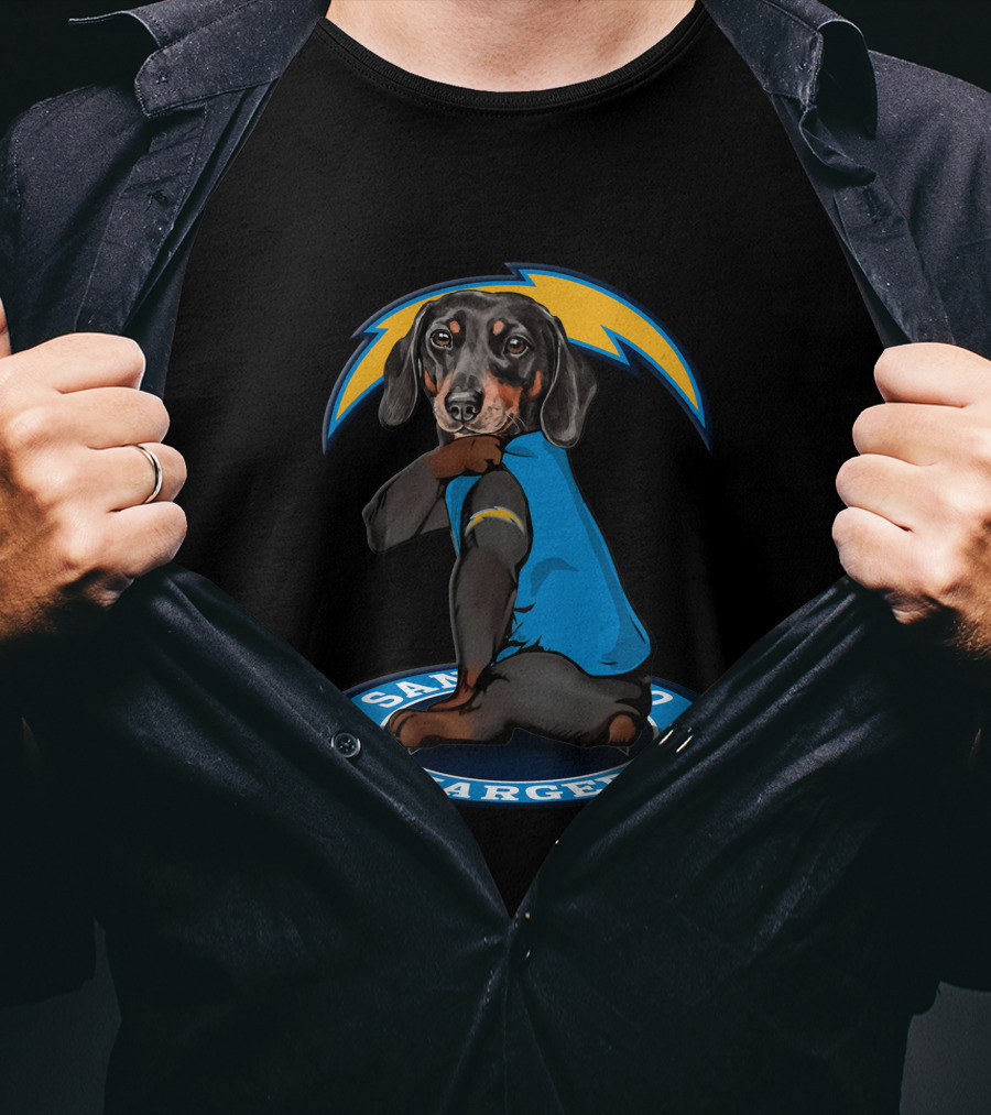 San Diego Chargers Dachshund Dog T-Shirt