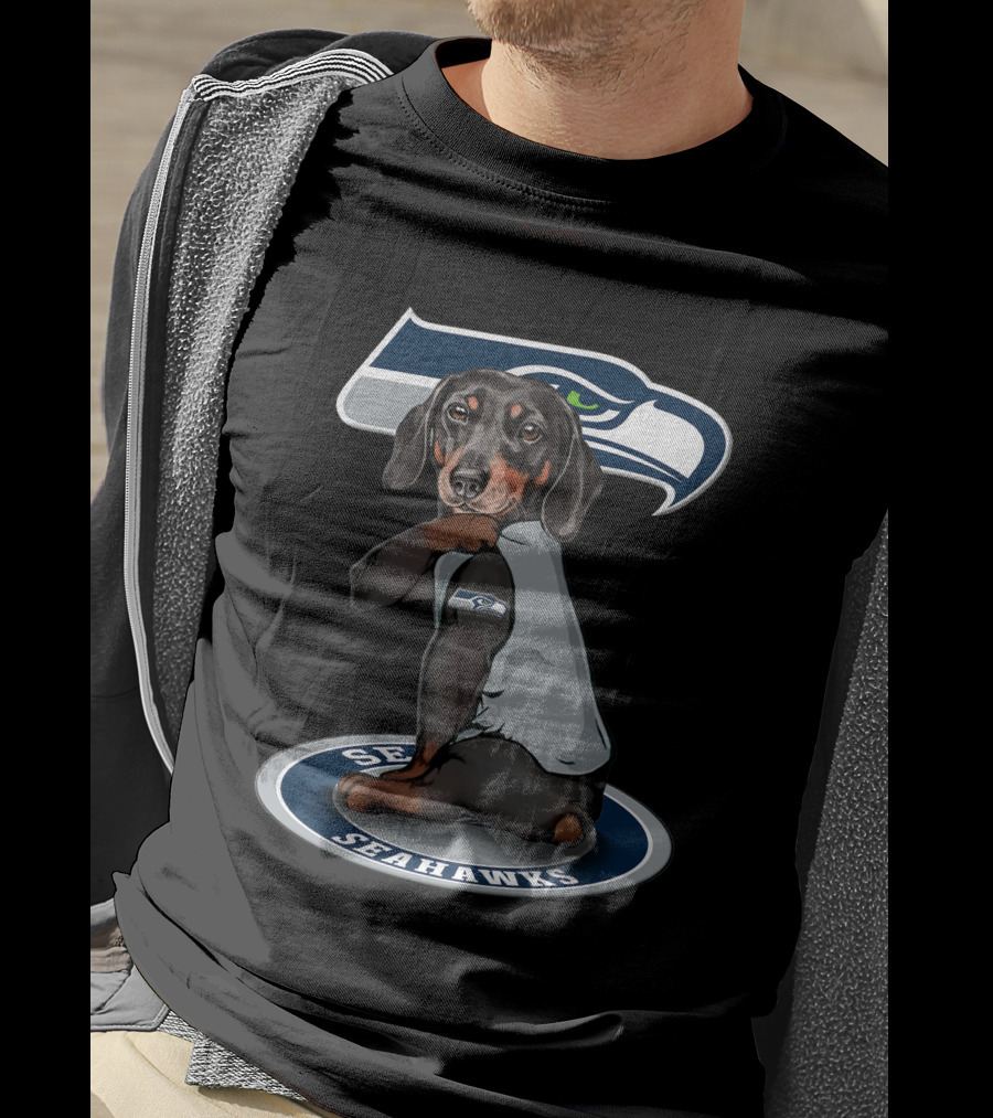 Seattle Seahawks Dachshund Dog T-Shirt
