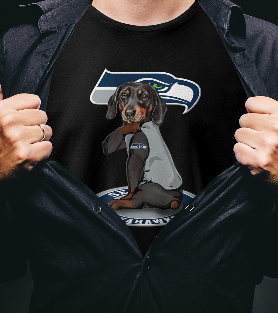 Seattle Seahawks Dachshund Dog T-Shirt
