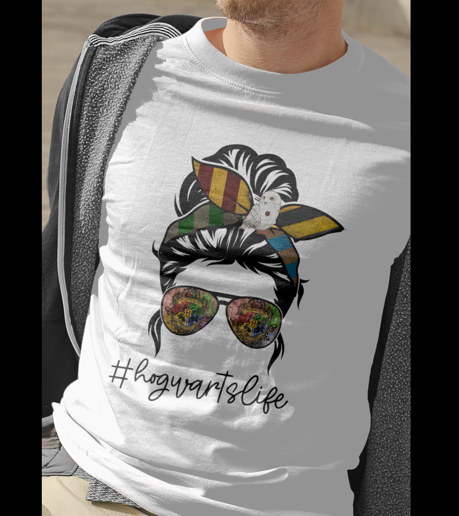 Hogwarts Life Wizarding World Style With House Colors And Owl T-Shirt