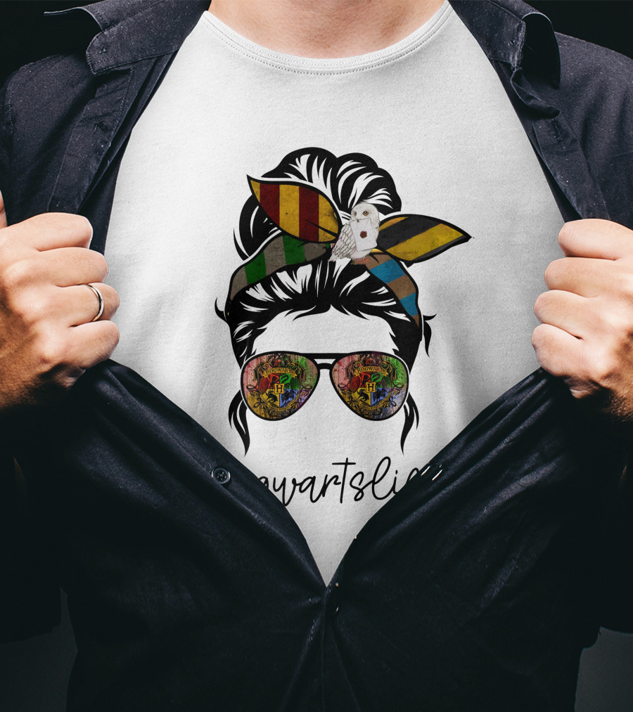 Hogwarts Life Wizarding World Style With House Colors And Owl T-Shirt