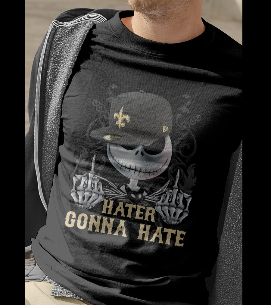 Hater Gonna Hate New Orleans Saints Jack Skellington T-Shirt