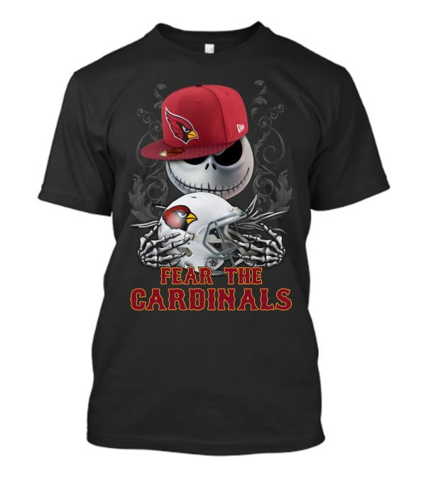 Arizona Cardinals Fear The Cardinals Skeleton Art T-Shirt