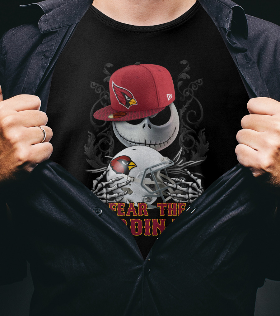 Arizona Cardinals Fear The Cardinals Skeleton Art T-Shirt