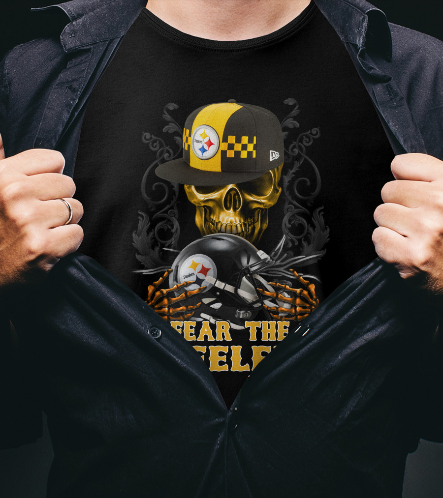 Fear The Pittsburgh Steelers Skull And Helmets T-Shirt