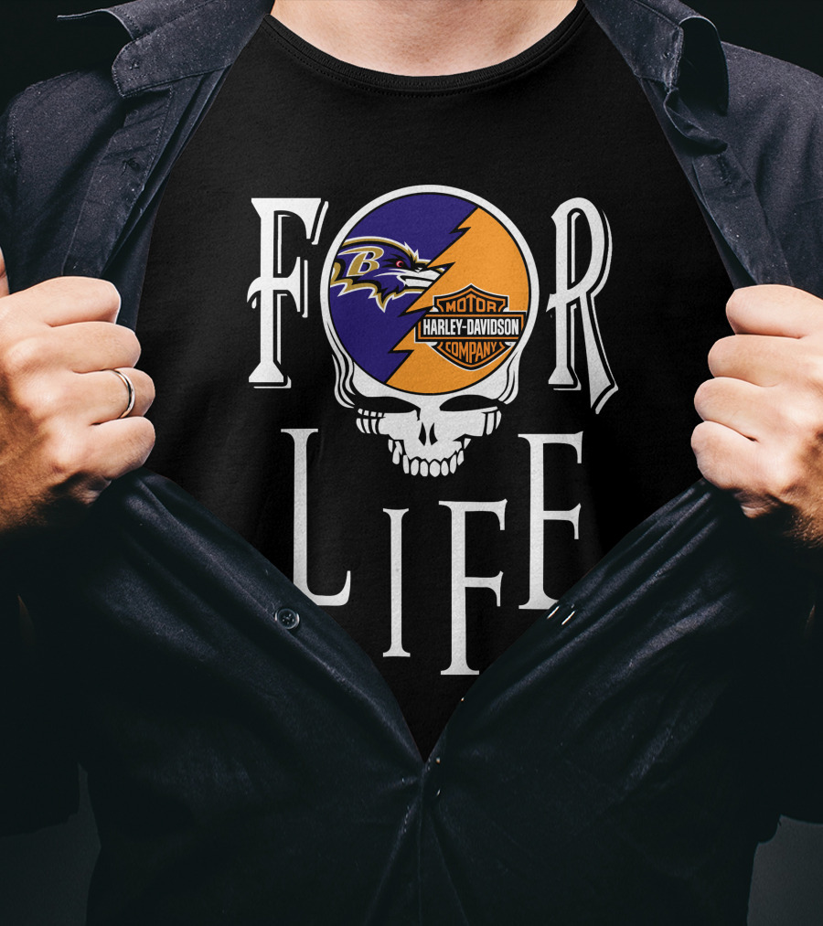 For Life Baltimore Ravens Harley Davidson Nfl T-Shirt