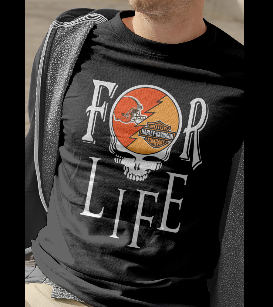 For Life Cleveland Browns Harley Davidson Nfl T-Shirt