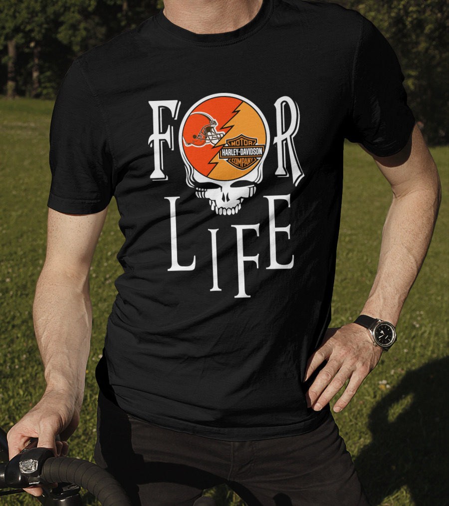 For Life Cleveland Browns Harley Davidson Nfl T-Shirt