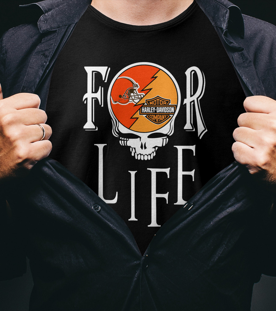 For Life Cleveland Browns Harley Davidson Nfl T-Shirt