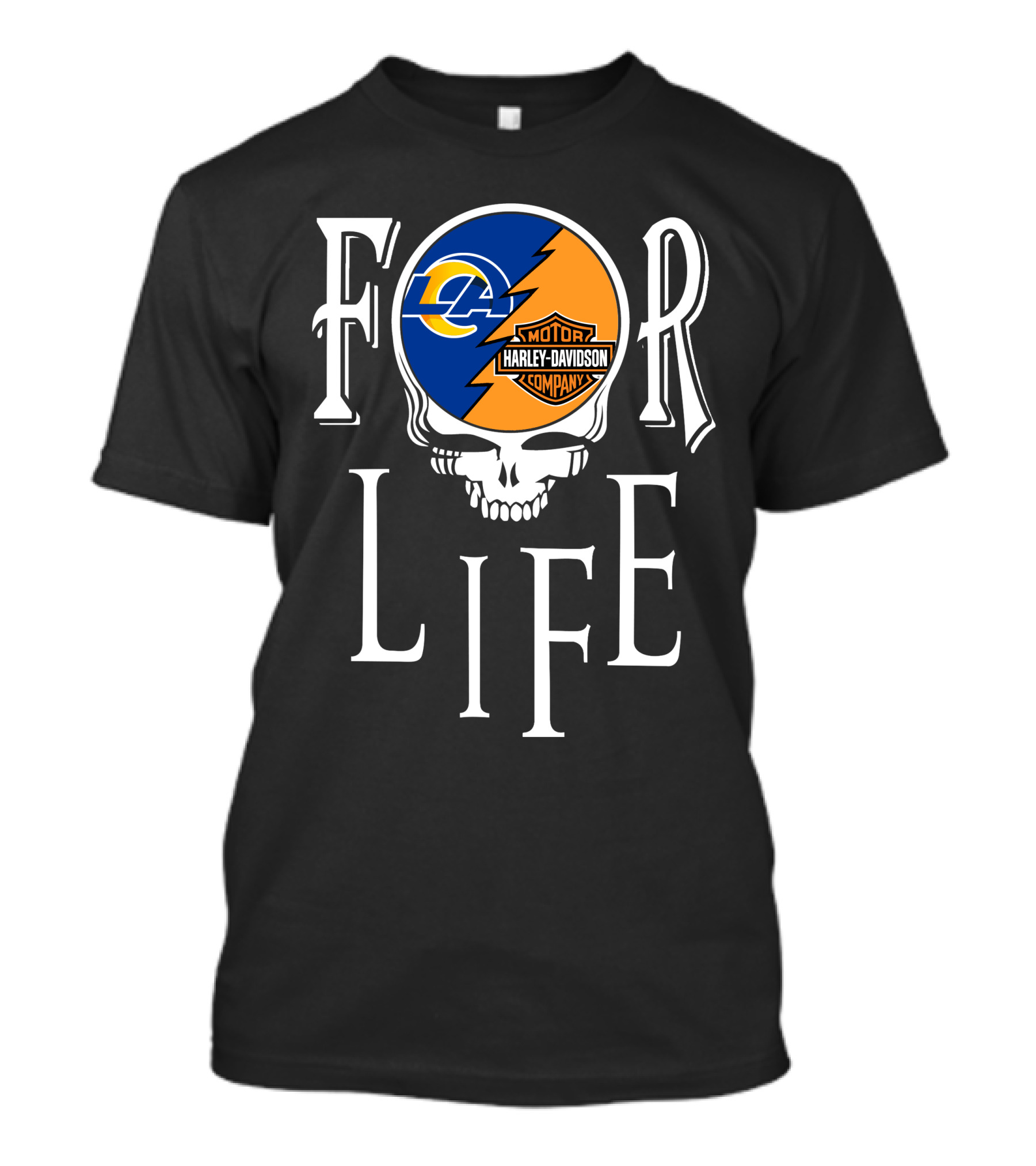 Los Angeles Rams Harley Davidson Nfl For Life T-Shirt