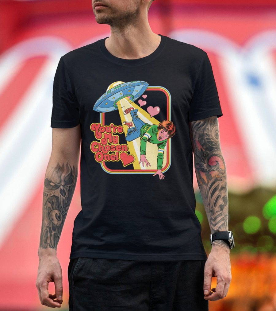 You're My Chosen One UFO Kid with Hearts T-Shirt