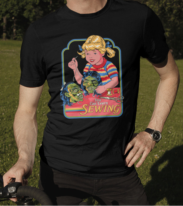 You Can Learn Sewing Zombie Doll Faces Halloween T-Shirt