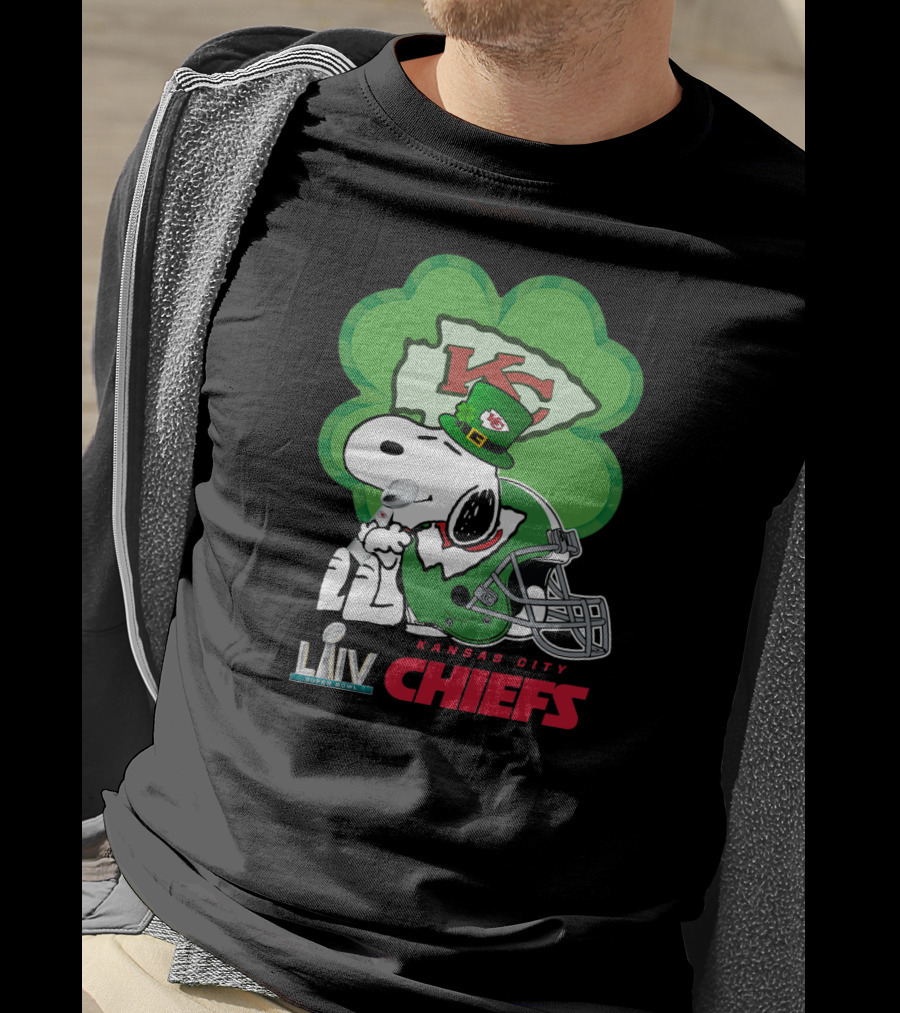 KC Chiefs St. Patrick's Day LIV Snoopy Shamrock T-Shirt
