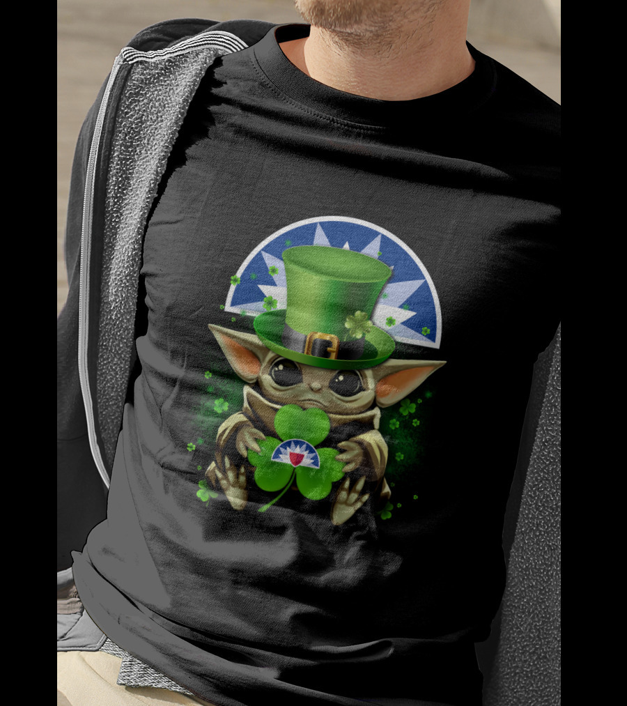 1902 Baby Yoda Clover St. Patrick's Day Seattle Mariners T-Shirt
