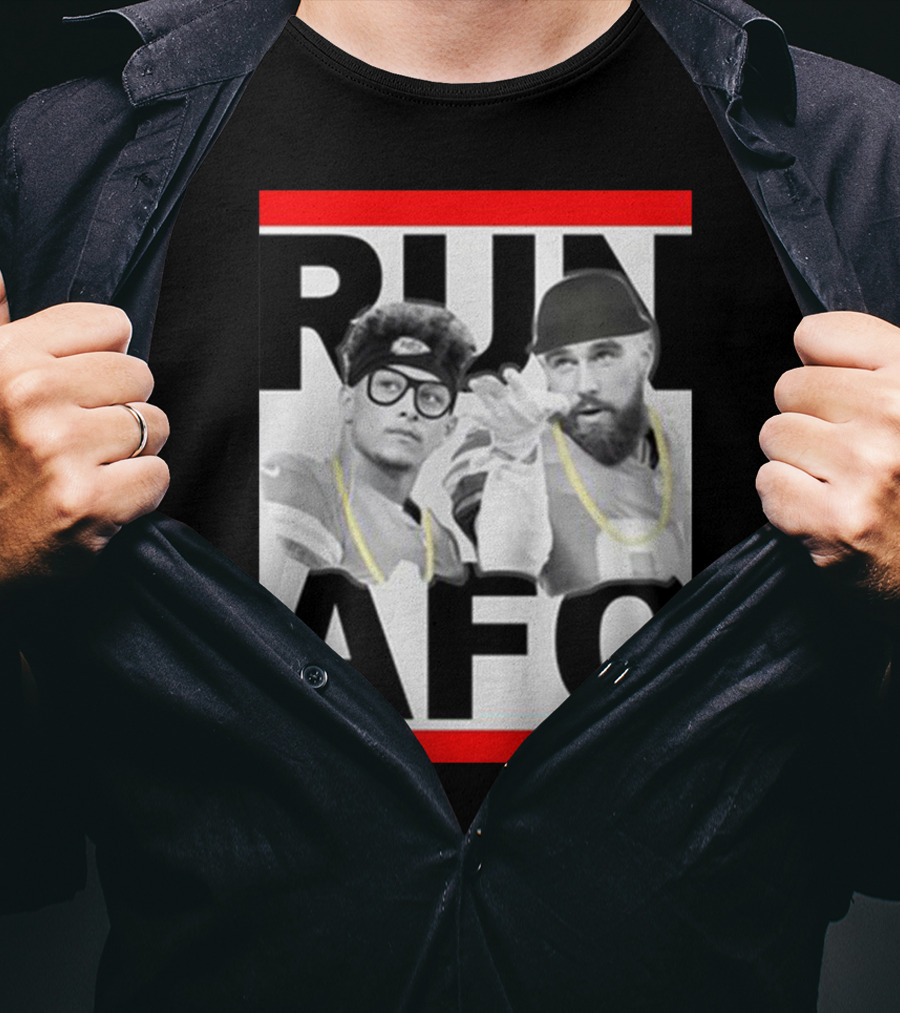 Patrick Mahomes Travis Kelce Run AFC T-Shirt