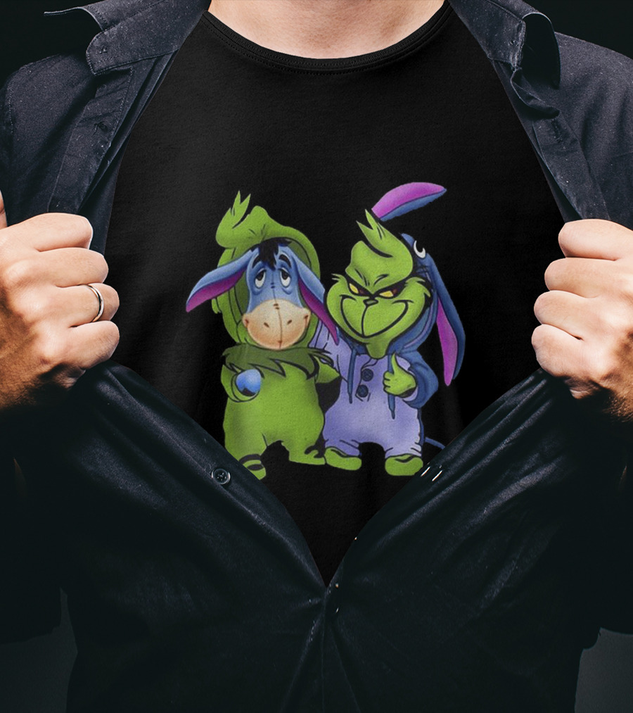 Eeyore And Grinch Crossover Costume Characters T-Shirt