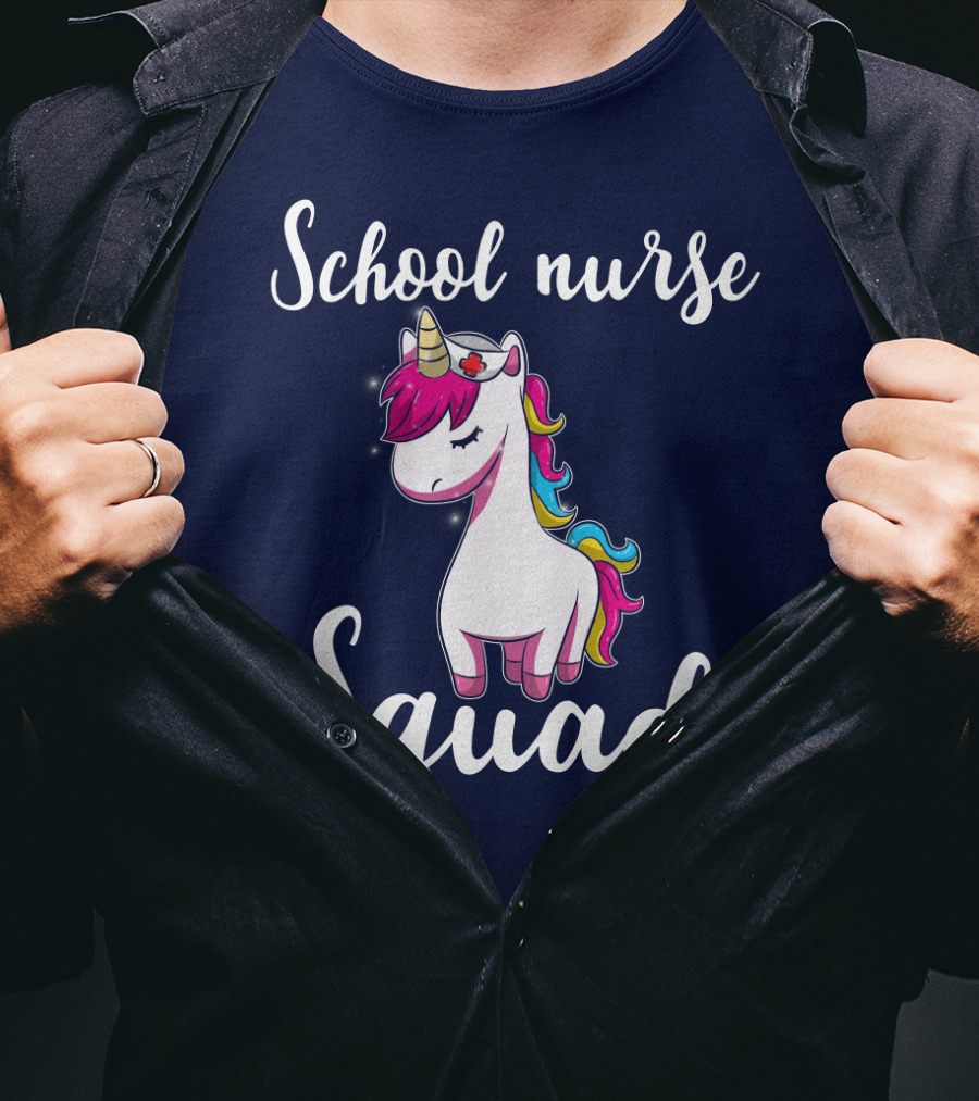 School Nurse Squad Unicorn T-Shirt