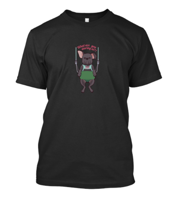 Grumpy Dog On A Swing What Are You Staring At Mood Baby T-Shirt