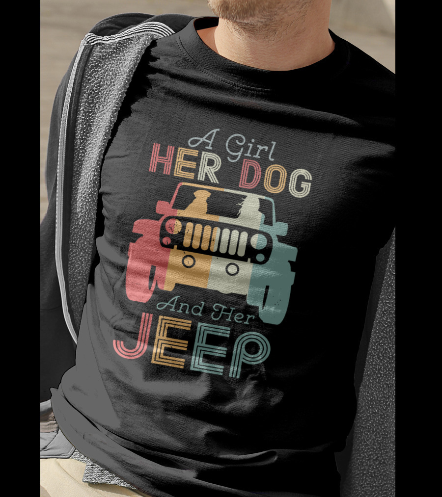 A Girl Her Dog And Her Jeep T-Shirt