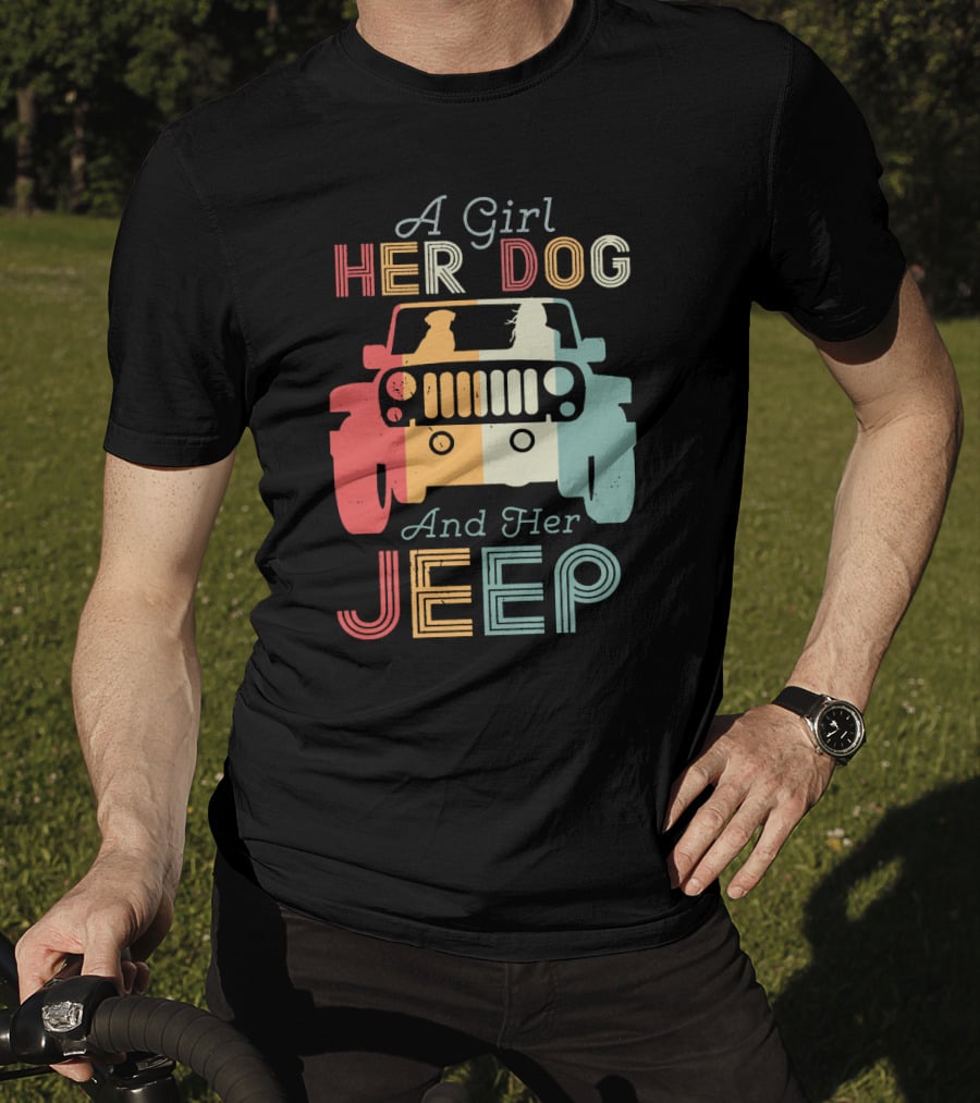 A Girl Her Dog And Her Jeep T-Shirt