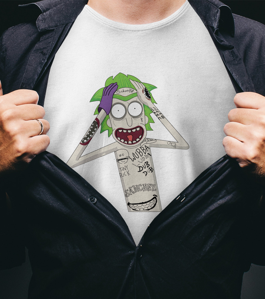 Rick Sanchez Wubba Lubba Dub Dub Joker Mashup T-Shirt