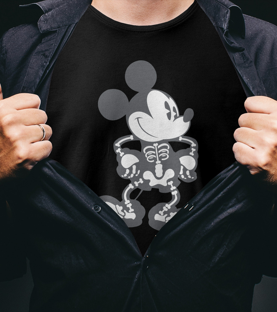 Mickey Mouse Skeleton Halloween T-Shirt