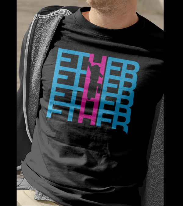 Climb The Ether Ladder With Bold Pink And Blue Text T-Shirt