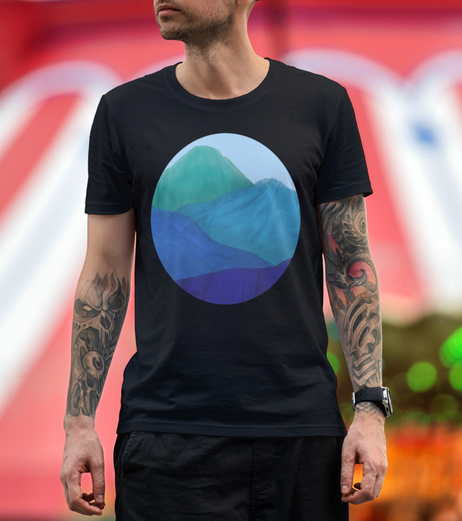 Paper Mountains Blue and Green Layered Circle T-Shirt