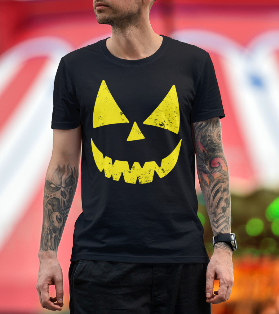 Halloween Jack O Lantern Pumpkin Face T-Shirt