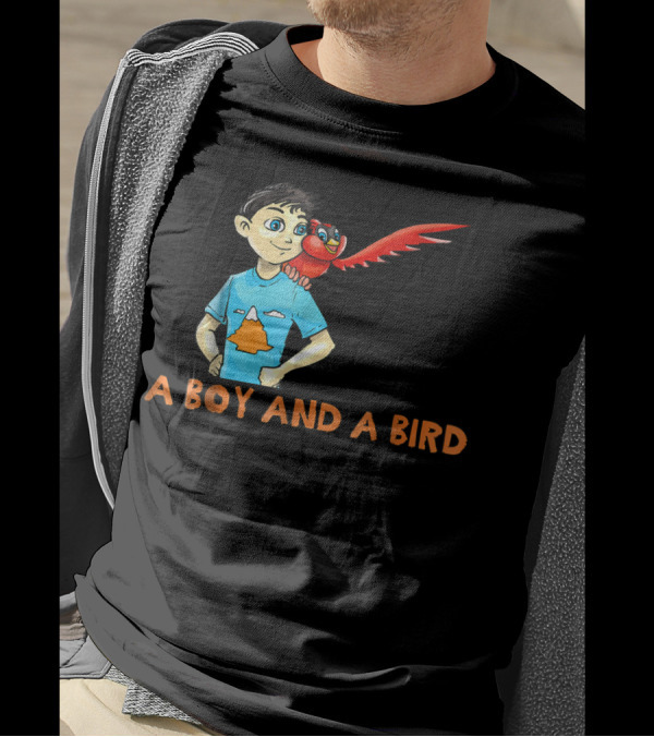 A Boy And A Bird You Can Do Anything Playful Adventure T-Shirt