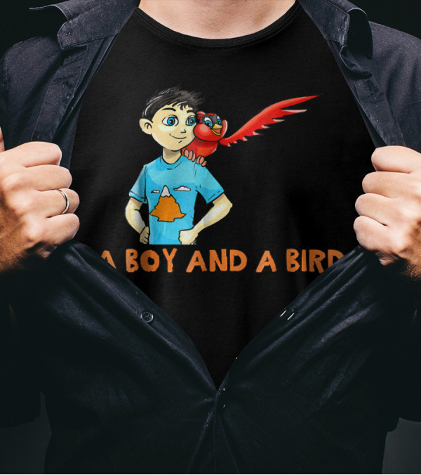 A Boy And A Bird You Can Do Anything Playful Adventure T-Shirt