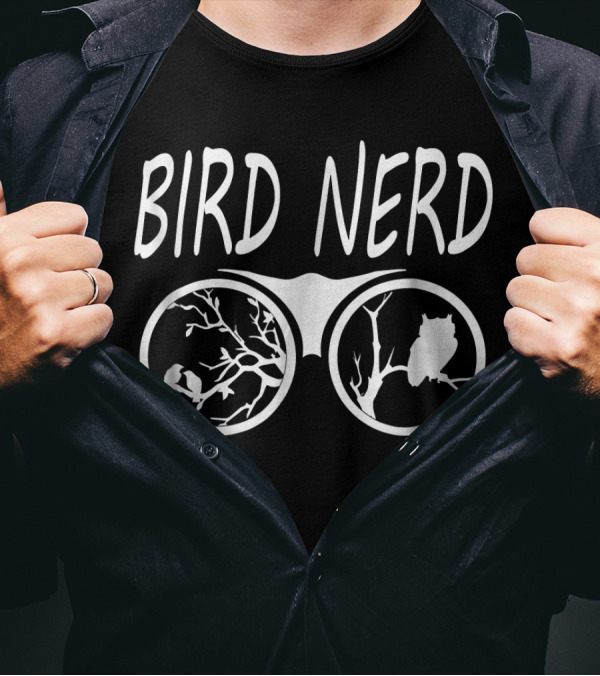 Bird Nerd Binoculars Owls And Birds T-Shirt