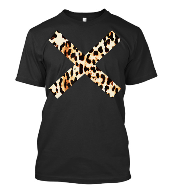 Cool Leopard Cheetah Print Cross T-Shirt