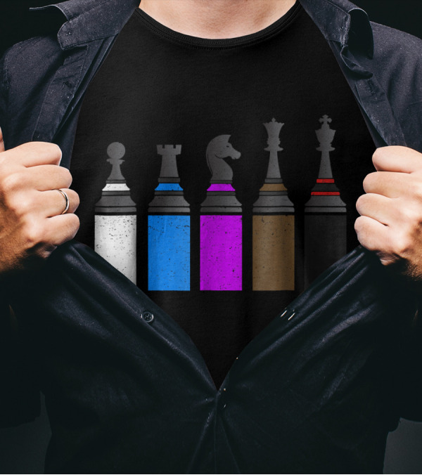 Distressed Chess BJJ Jiu Jitsu Chess Piece T-Shirt