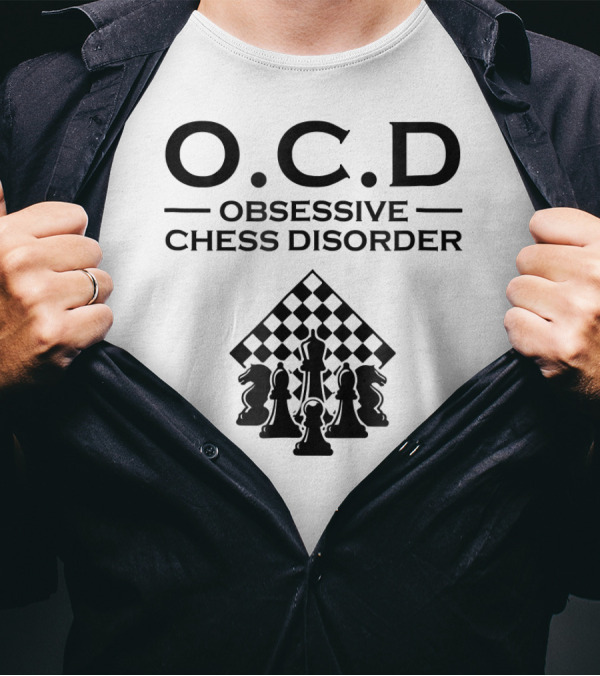 OCD Obsessive Chess Disorder Checkerboard And Chess Pieces T-Shirt