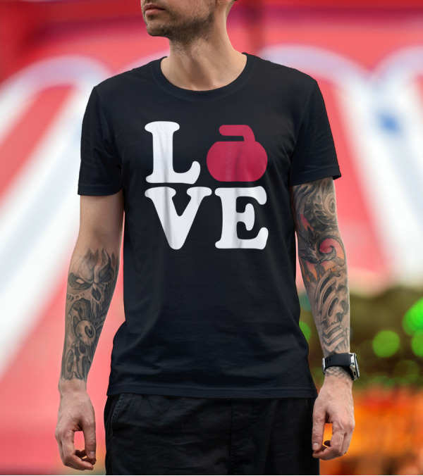Premium T-Shirt: LOVE Curling Rock T-Shirt LOVE Curling Rock T-Shirt