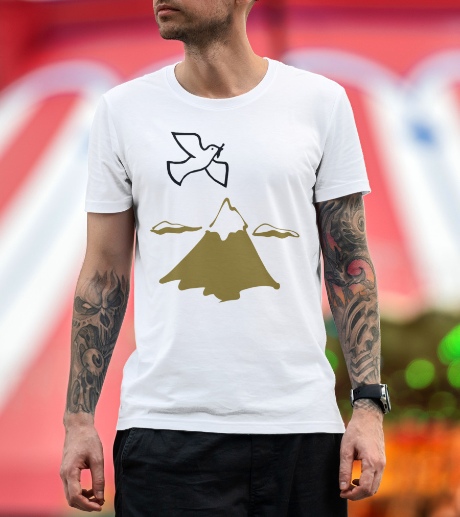 Peace Dove Over Golden Mountain T-Shirt