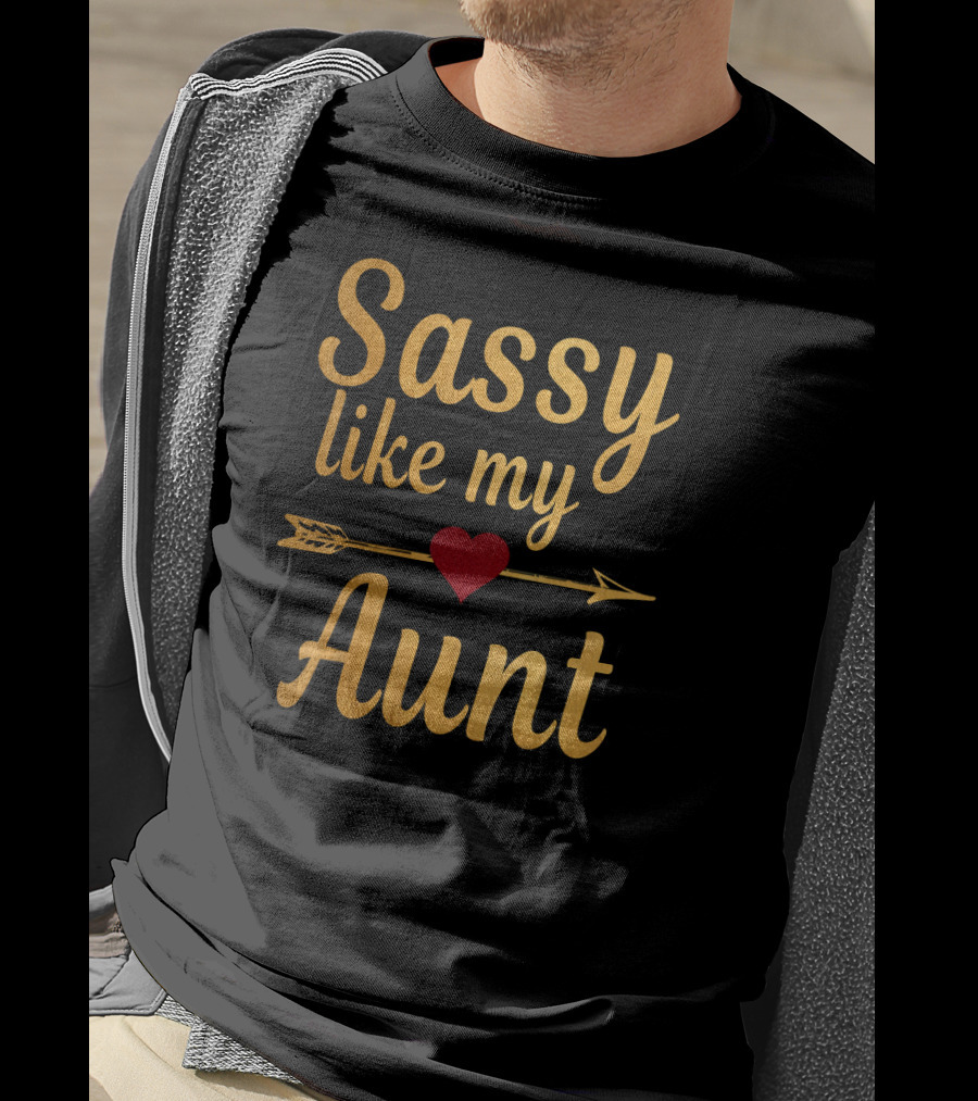 Sassy Like My Aunt Arrow Heart T-Shirt