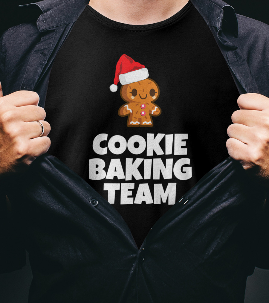 Cookie Baking Team Gingerbread Santa Hat T-Shirt