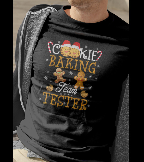 Cookie Baking Team Tester Gingerbread Characters Christmas T-Shirt