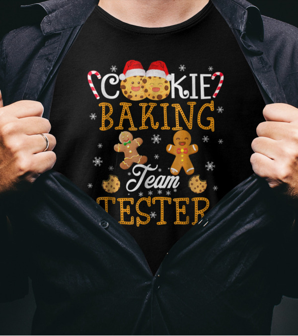 Cookie Baking Team Tester Gingerbread Characters Christmas T-Shirt