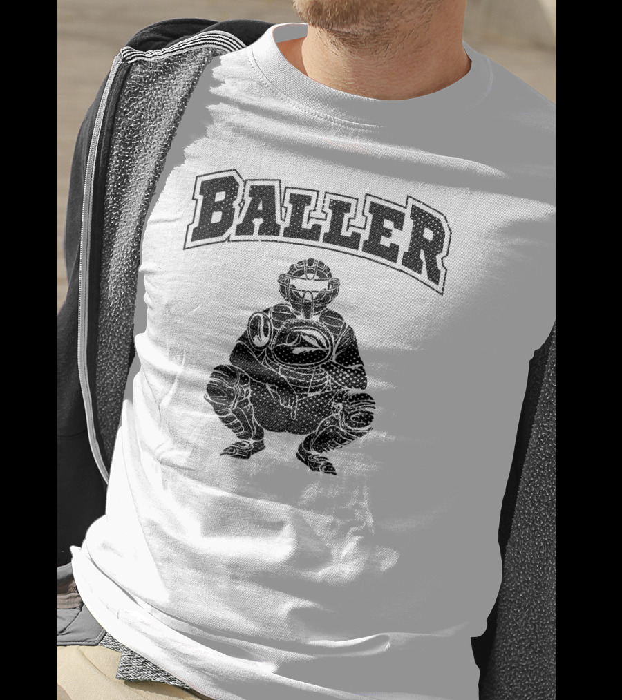 Baller Cool Baseball Catcher T-Shirt